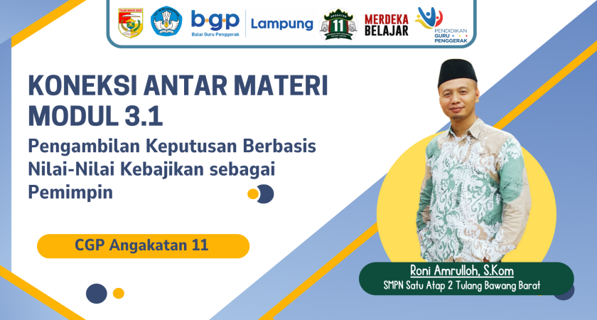 Koneksi antar Materi Modul 3.1 Pengambilan Keputusan Berbasis Nilai-Nilai Kebajikan sebagai Pemimpin